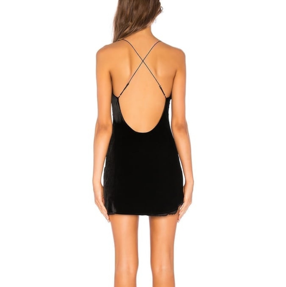 Viva Velvet Mini Black Dress 🍋 FOR LOVE & LEMONS - Picture 2 of 14